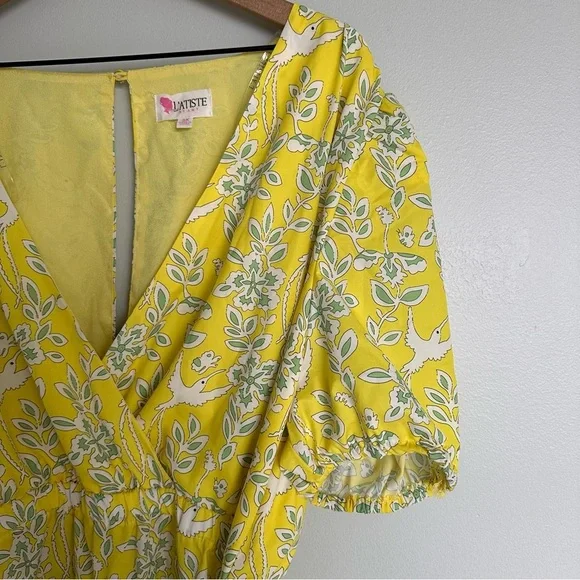 L’atiste by Amy Curvy Yellow Hummingbird Dress - Picture 8 of 12